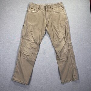 Kuhl Revolvr Pants Mens 34x32 Hiking Brown Articulated Knee Workwear Utility